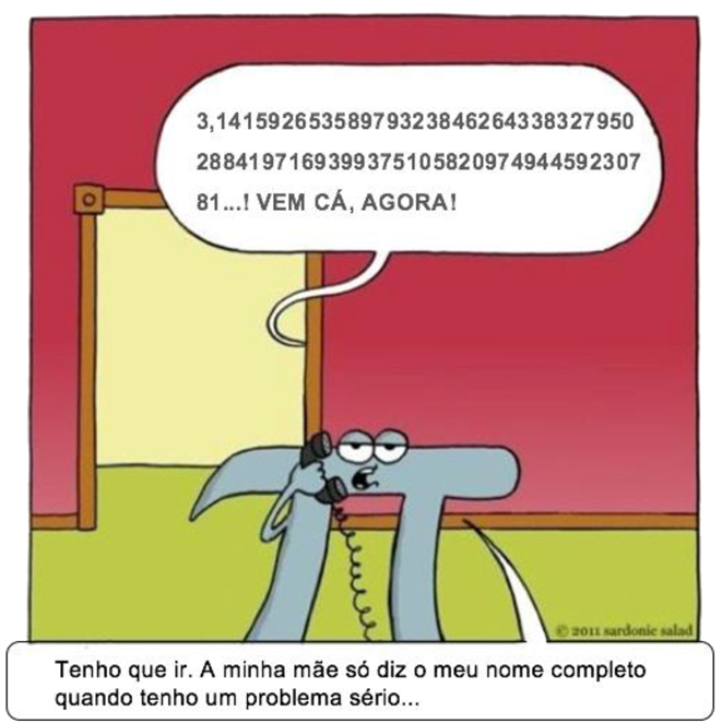 imagem com humor matemático do dia