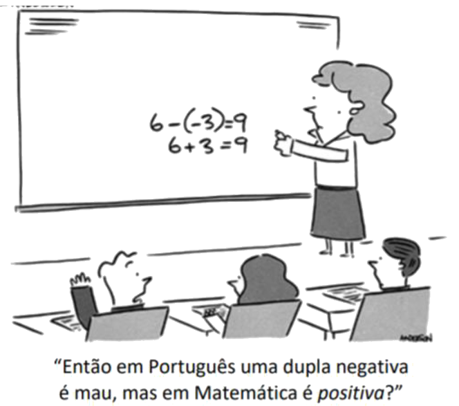 imagem com humor matemático do dia