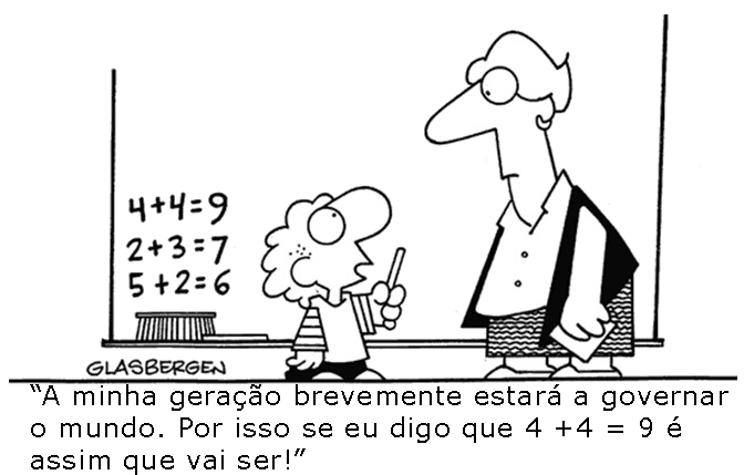 imagem com humor matemático do dia